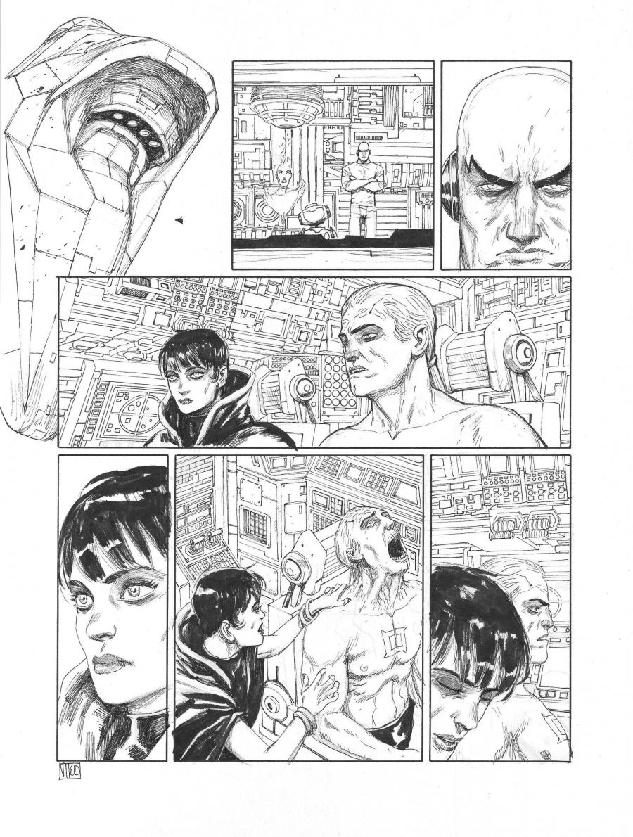 Planche originale 32 META-BARON Tome 4 - Simak le transhumain par Niko HENRICHON